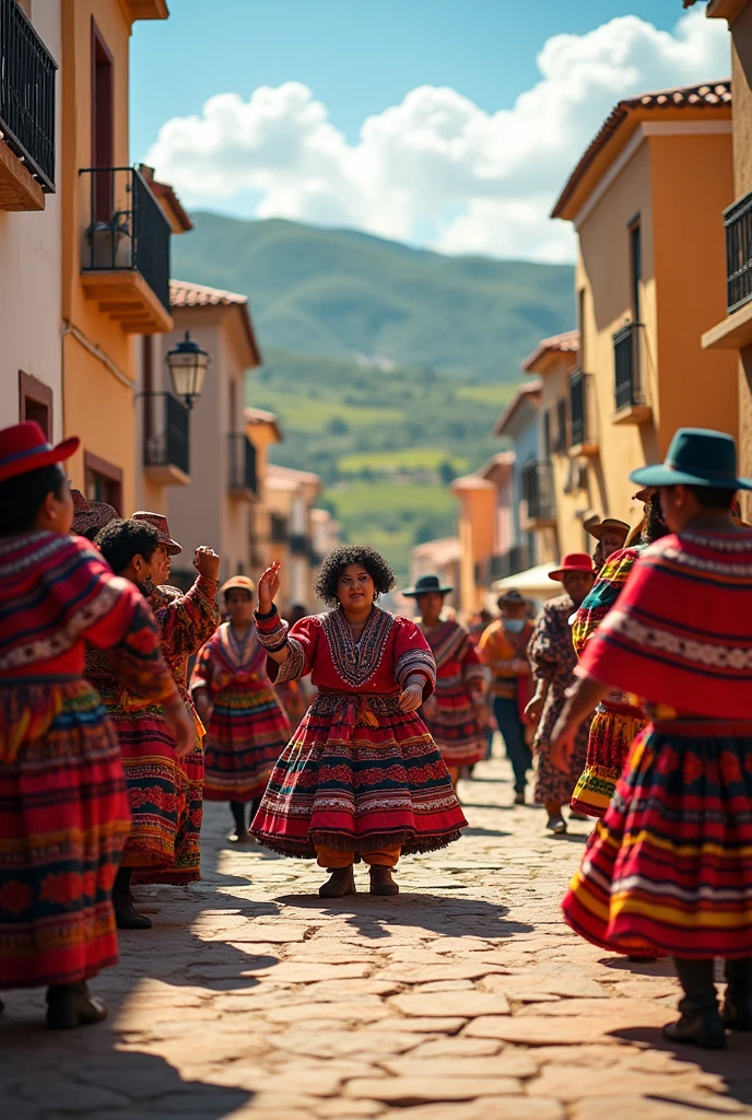 Create an image about the culture and tradition of the relevant festivities of Tarija, Bolivia 