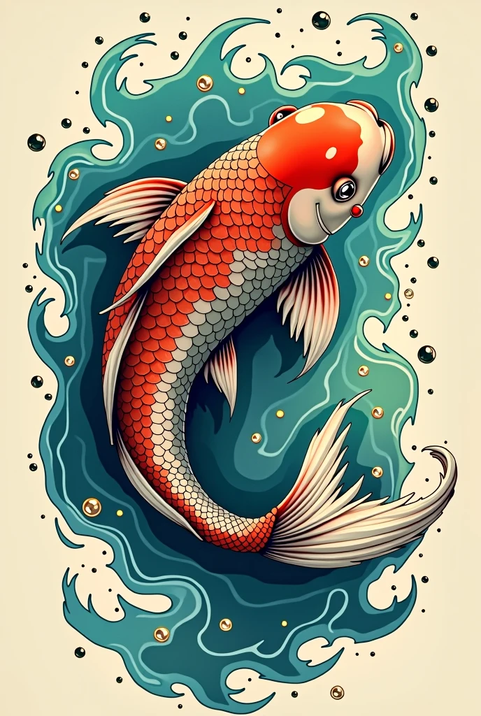 Koi carp tattoo for men