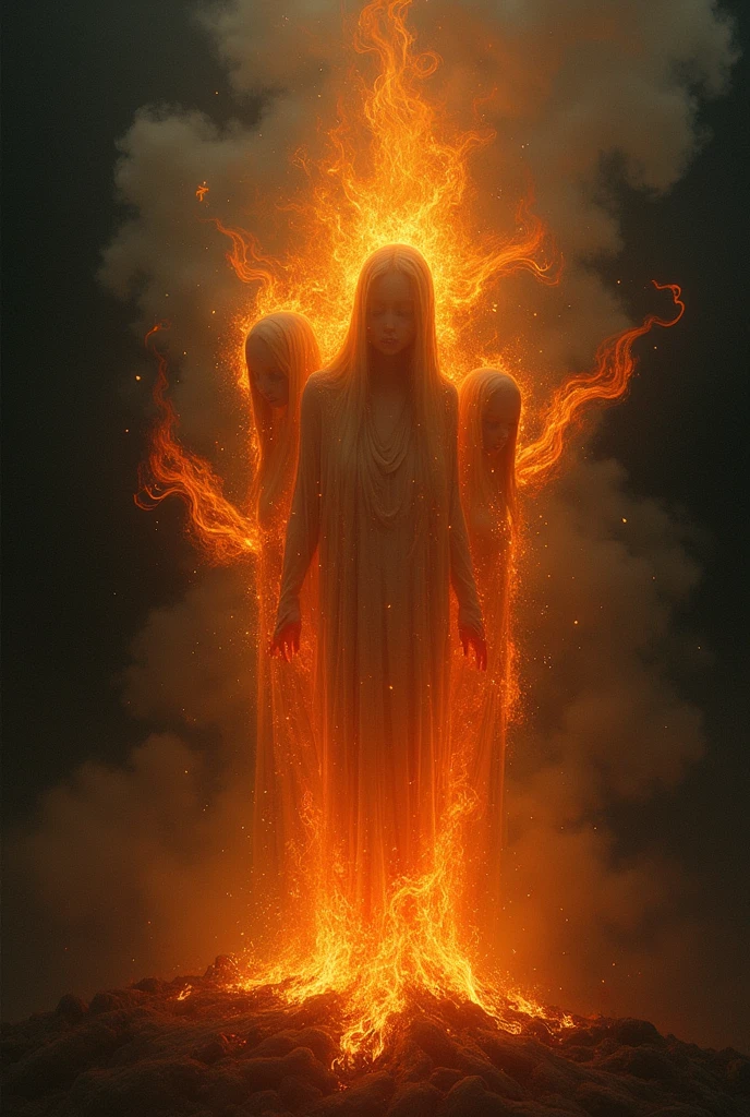 Several souls burning (rib tattoo)