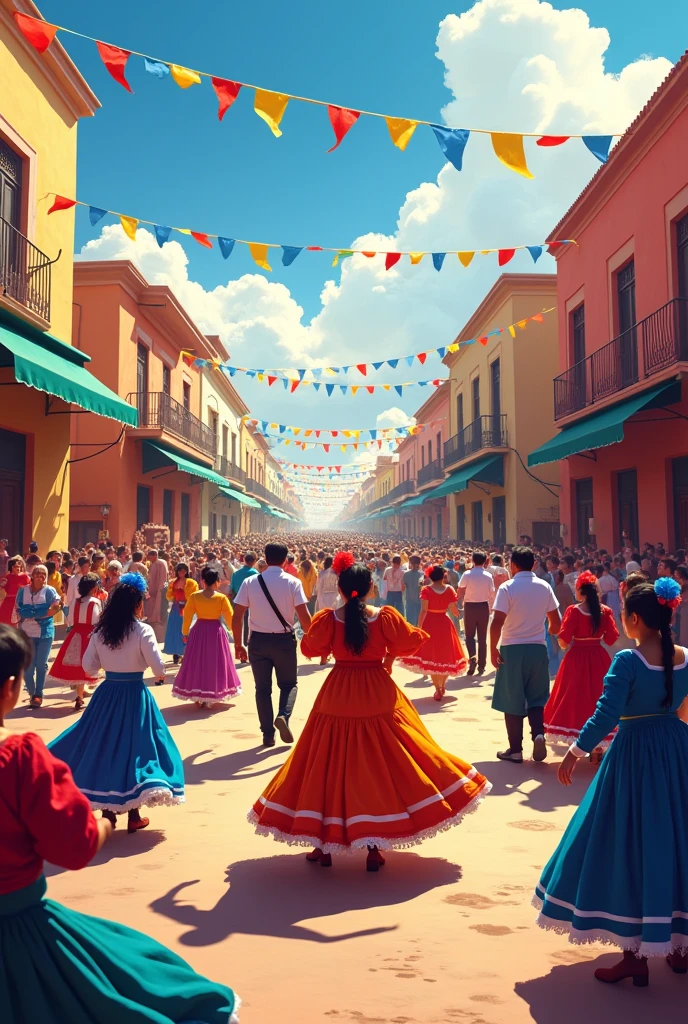 Create an image about the relevant festivities of Tarija Bolivia 