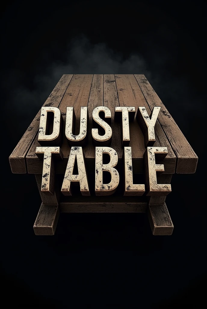 A logo for a metal and rock band called dusty table 