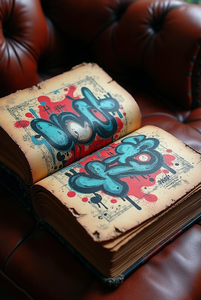 Griffiti in a book