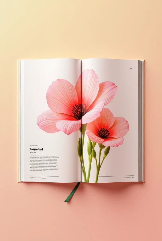 A flower catalogue with a youthful and fresh design, that has few flowers 
