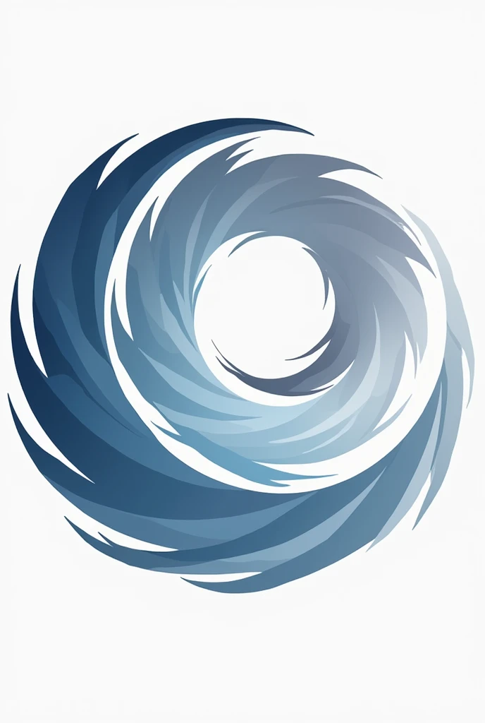 stylized circle, with three spirals inside that seek to meet and represent the movement of the wind and the fluidity of the air. Each spiral is filled with a color ranging from light blue to silvery gray., symbolizing the diversity and complexity of the air forces.