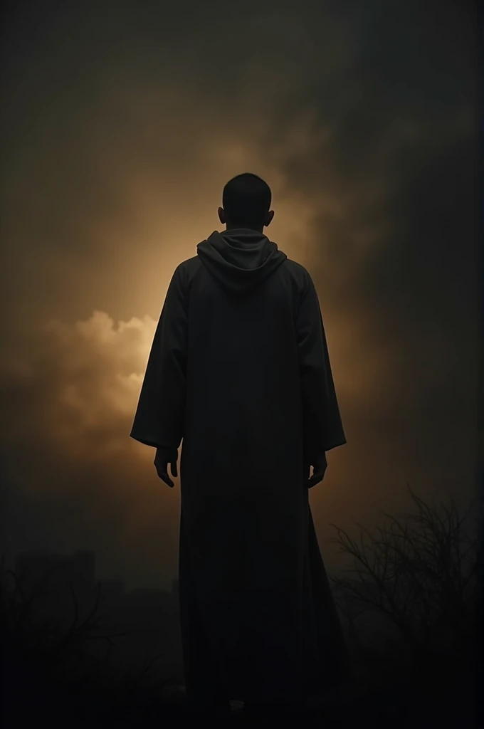 A Muslim man in the darkness