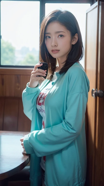 (remote_play), (remote_shake), Highest quality, masterpiece, beautifully、beautiful, 16K, (High resolution: 1.4), High Contrast, Bokeh: 1.2, Lens flare, (Vibrant colors: 1.4),Cinema Lighting,Written boundary depth, Cinema Lighting, Zhou Haoguang, Side light, Exquisite detail and texture, Cinema Lenses, Warm tones, (Bright and intense: 1.2), Wide-angle lens, Surreal,Browsing Caution, one person's, Young Japan、Model body type, (Small earrings,necklace,No bra and white off-shoulder shirt、Denim mall breasts、 Beautifully shaped collarbone,裸 Deep Cleavage、View from the front),Pussy, close your eyes, Our charming young women, I was caught up in a whirlpool of shocking experiences.., Inside a crowded train、sitting opposite each other on the train、 She is sitting with her legs open and her panties are visible、White lace panties、A discreetly placed vibrator continues its seductive rhythm, She is in the chaos of a crowded space.、Struggling to maintain composure。. She is looking at the viewer、Gently open your lips, She surrenders to the irresistible sensations coursing through her body.., She surrenders to the waves of pleasure、Change your posture. Contrast her intimate moments with her everyday life in the background, Add a thrilling element of risk and secret fun to the scene。.,very good,(blush:1.4),(Slender body:1.5)