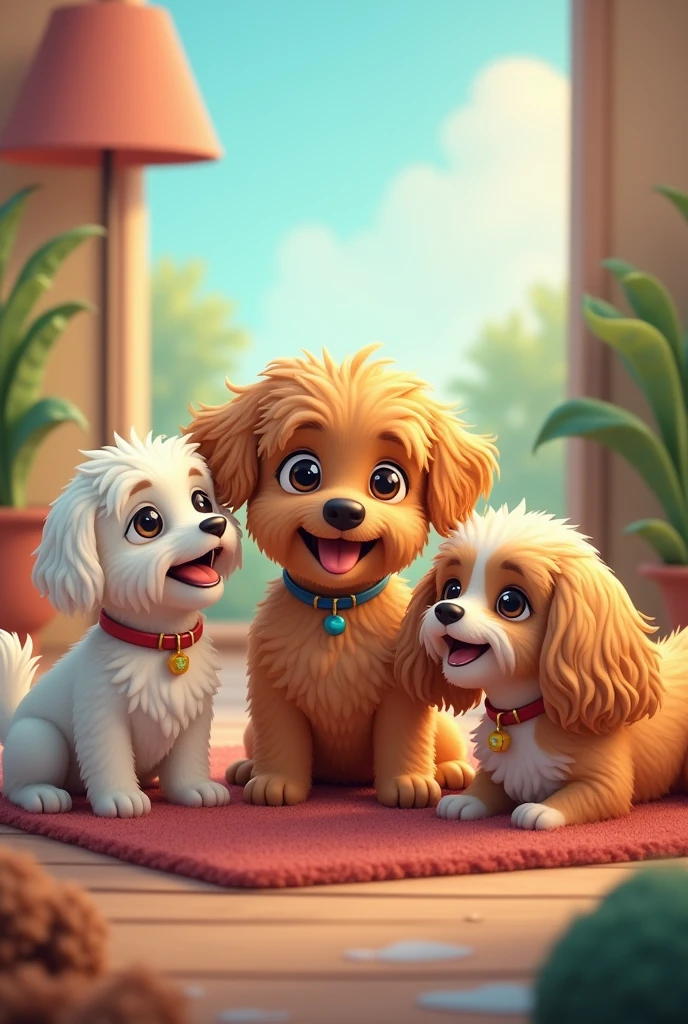Three Coffape Dogs, vira lata e shitszu