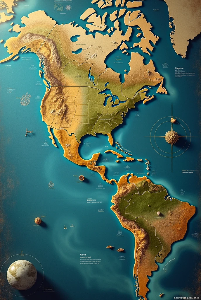 Make a world map of a fictional planet
