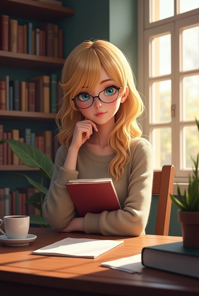 Blonde psychology student