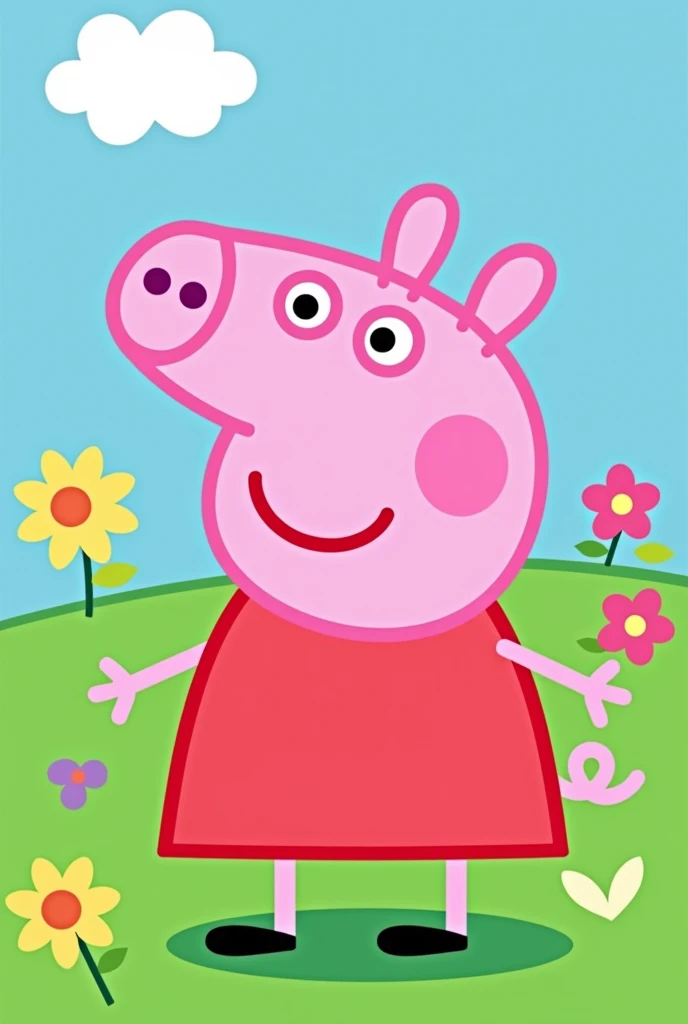 Draw Peppa pig cartoon 