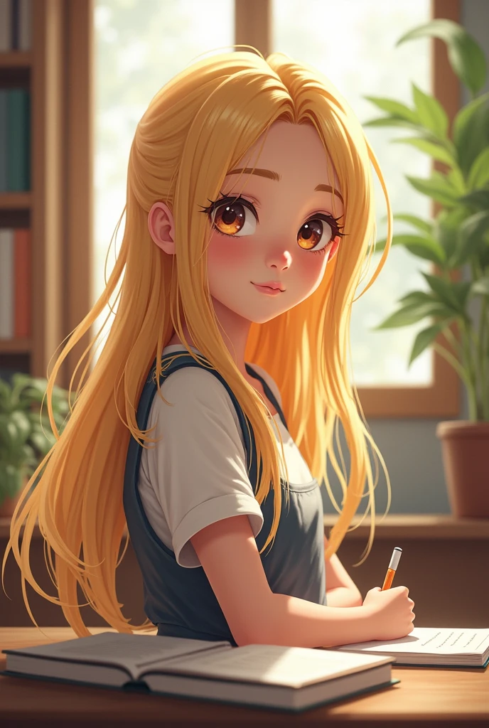 Blonde student