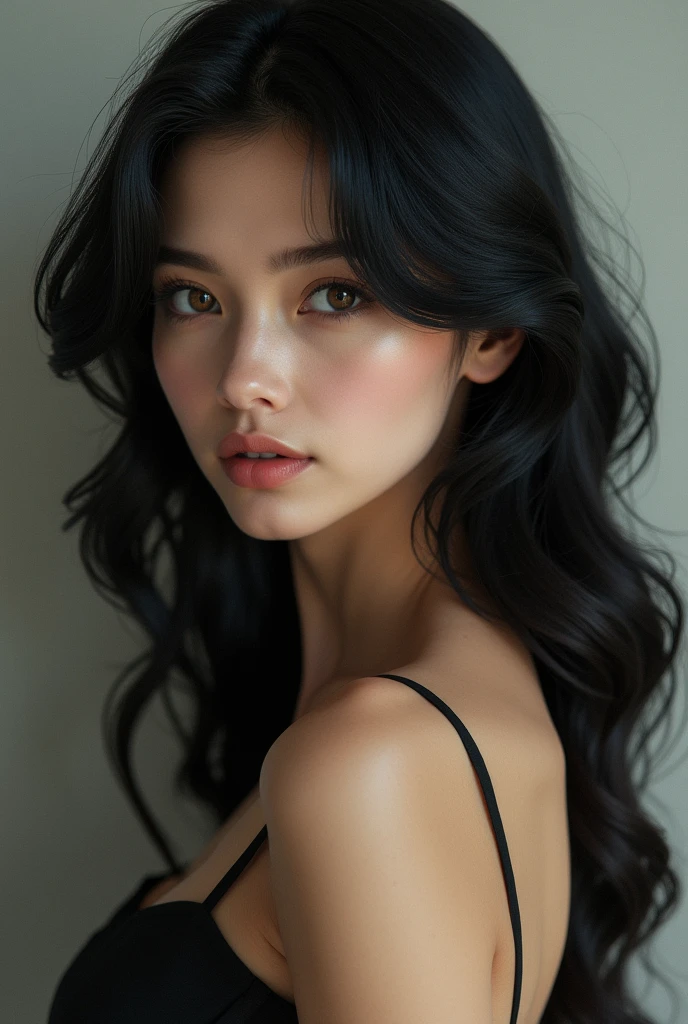 Beautiful black hair girl