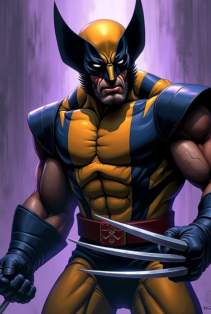 Wolverine comic purple 
