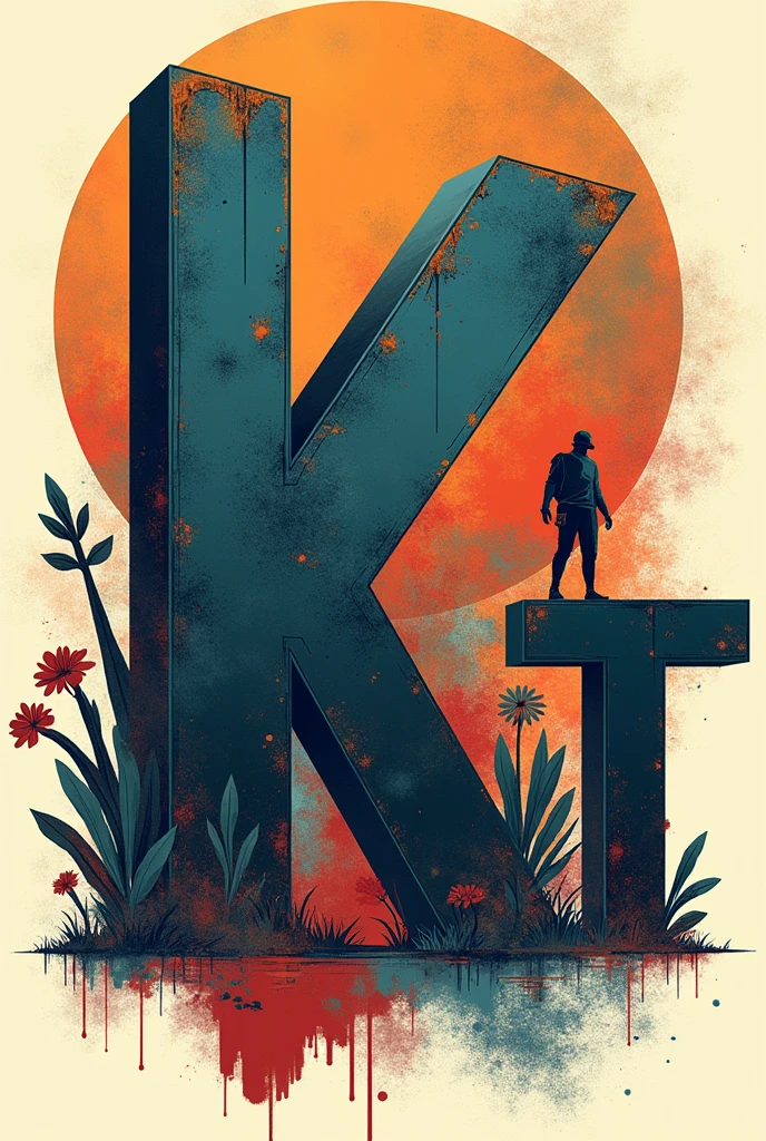 Drawing with the initials KCT