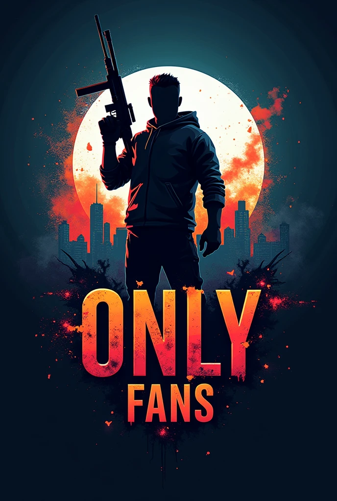 Make a shooting game logo with the name only fans