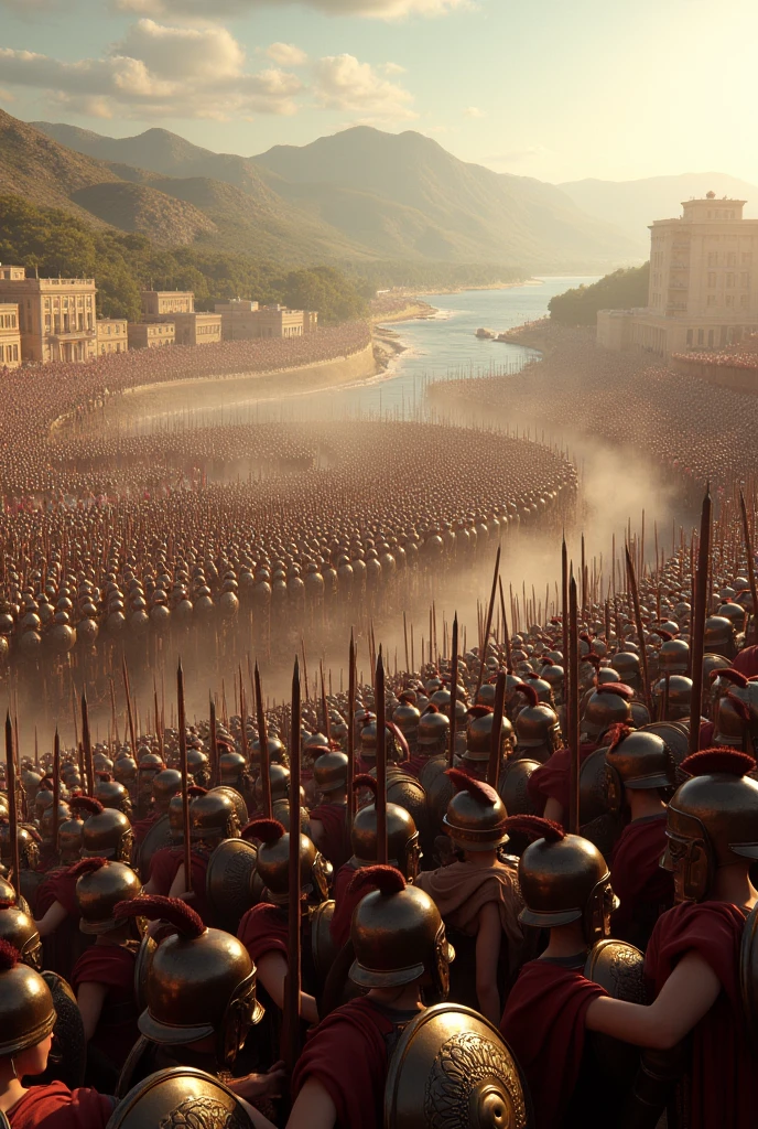 Make a picture of the battle of Marathon