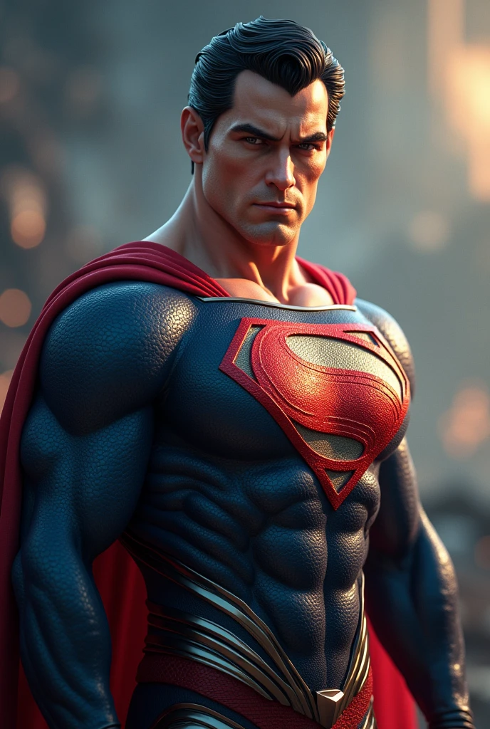 Hyper Focus Selfie Portrait, Superman (Dc comics), hiperrealisitics, realisitic, a very muscular body in the renatosphere, epic 3D realism, swollen muscles, large fists, best in wlop, kan liu, daz3d, trends in CGsociety, estilo realisitic hiperdetalhado, completo cosplay, by Ric Nagualero, album, hyung tae kim, 8k, irreal engine 5, film composition, retratos realisitics hiperdetalhados, 3D game art, CG Society, Fantasyart, hd art of season, estética realisitic, cinematic lighting, border light, smooth light, border light de filme, fine glow, ultradetailed, 8k, uso realisitic de luz e cor, cinematic light, rendered in cinema4d 500–1000 AD -- ar 3:4- Niji 6