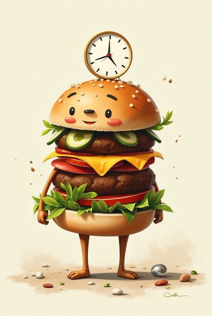 Relating time to a hamburger