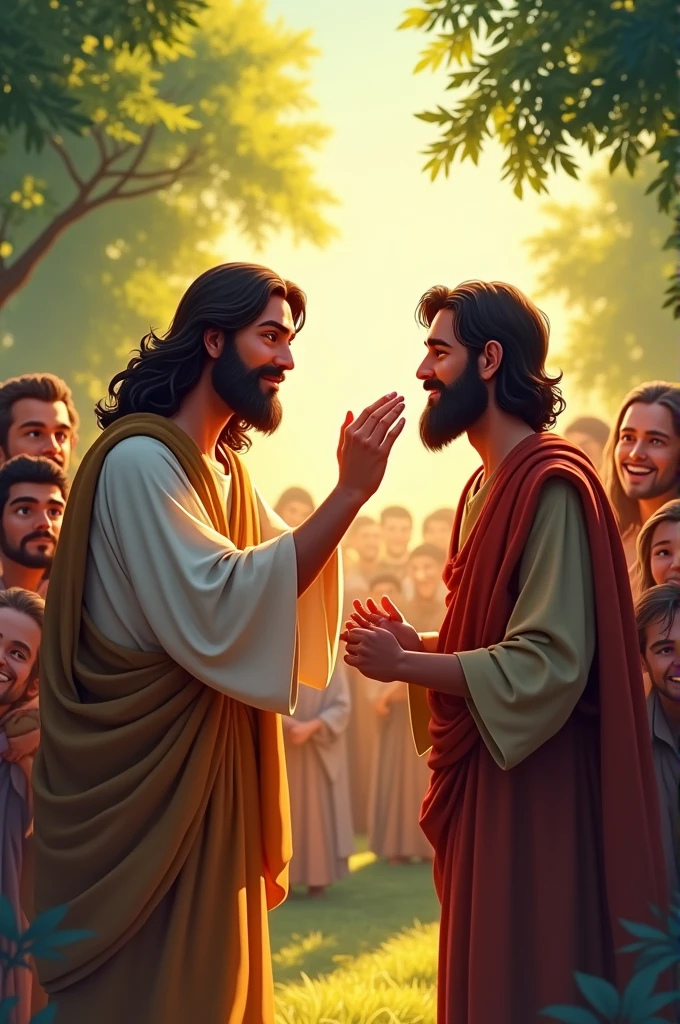 Jessu healed a man born blind animated