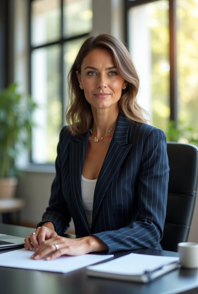 PROFESSIONAL WOMAN IN HER OFFICE IN HER DEICE 2CEM JACKET