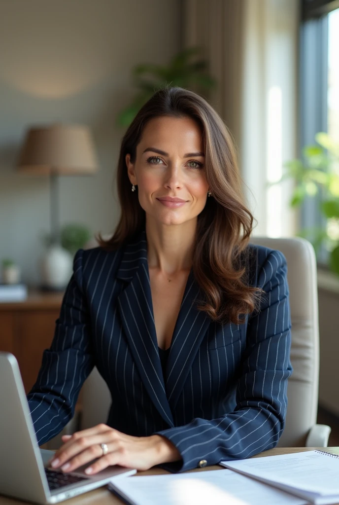 PROFESSIONAL WOMAN IN HER OFFICE IN HER DEICE 2CEM JACKET