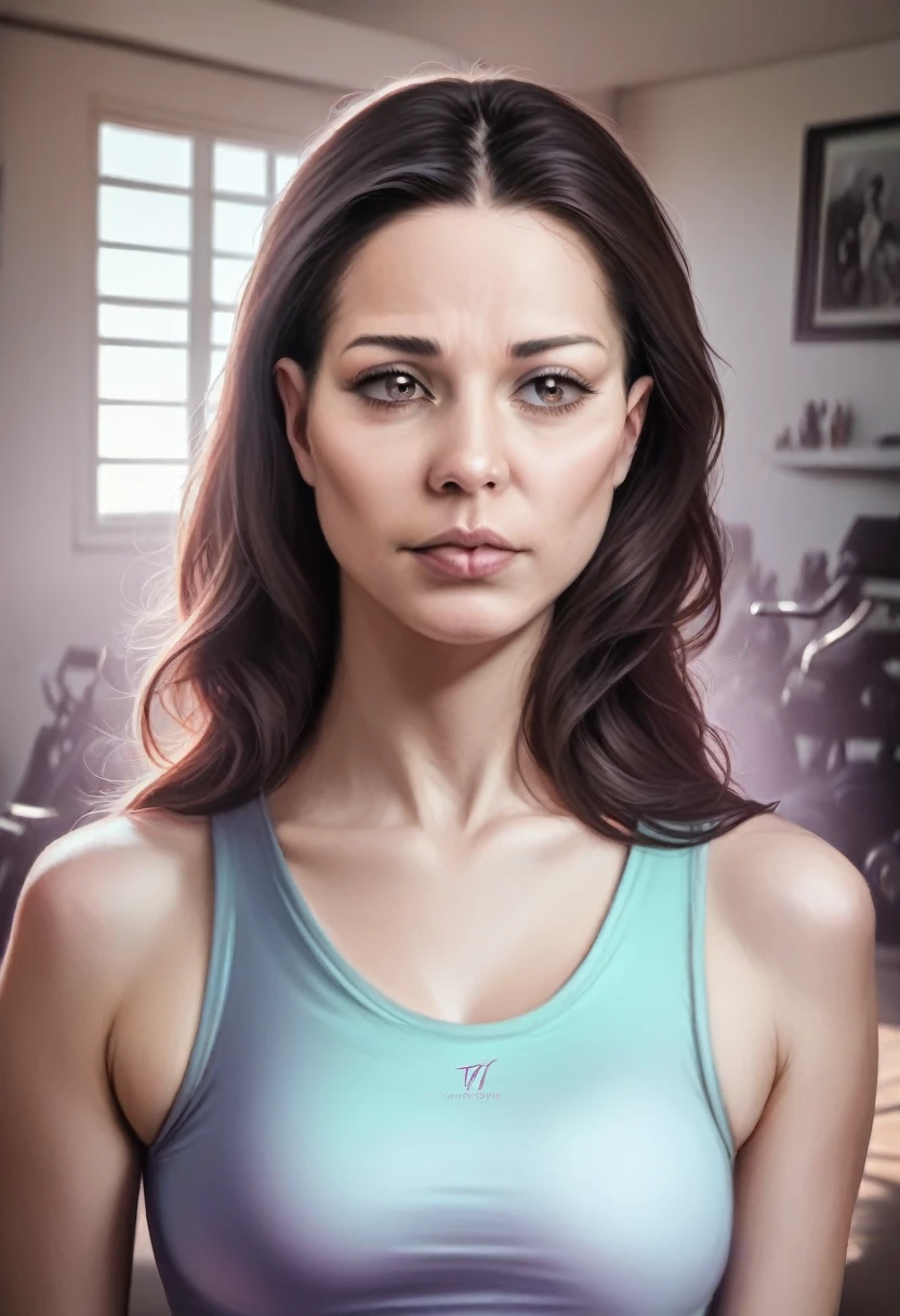 a yoga girl, 1girl, yoga pose, beautiful detailed eyes, beautiful detailed lips, extremely detailed face and skin, long eyelashes, graceful, serene, intricate detailed yoga clothing, intricate detailed yoga mat, natural lighting, bright, vibrant colors, ethereal, (best quality,4k,8k,highres,masterpiece:1.2),ultra-detailed,(realistic,photorealistic,photo-realistic:1.37),digital art, concept art
