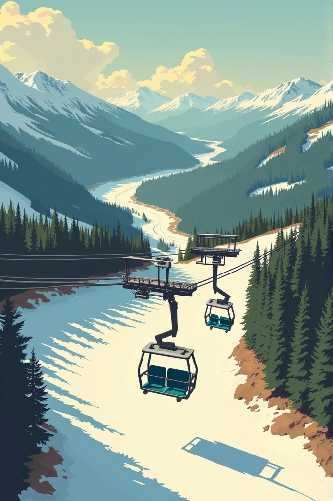 Make me a poster of my miniature chairlift called the Moselle Valleys in reference to Martin Fourcade
