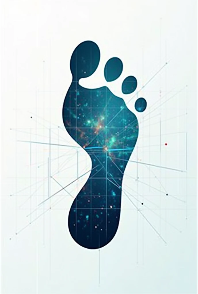 Human footprint logo on vector sheet