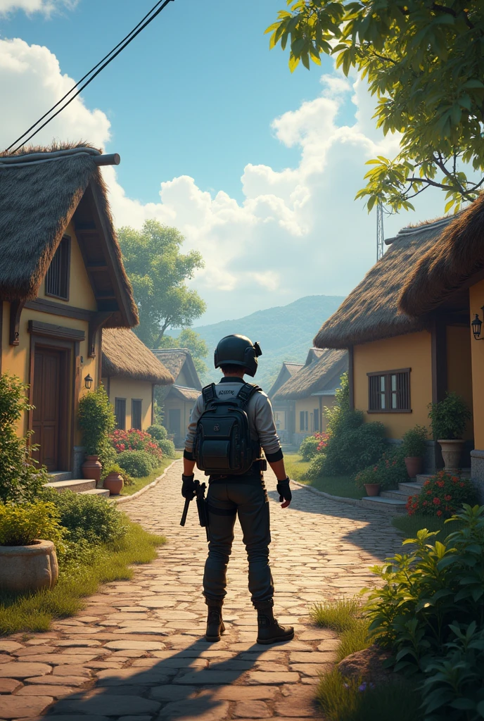 An image of the pubg mobile character in Chaves village