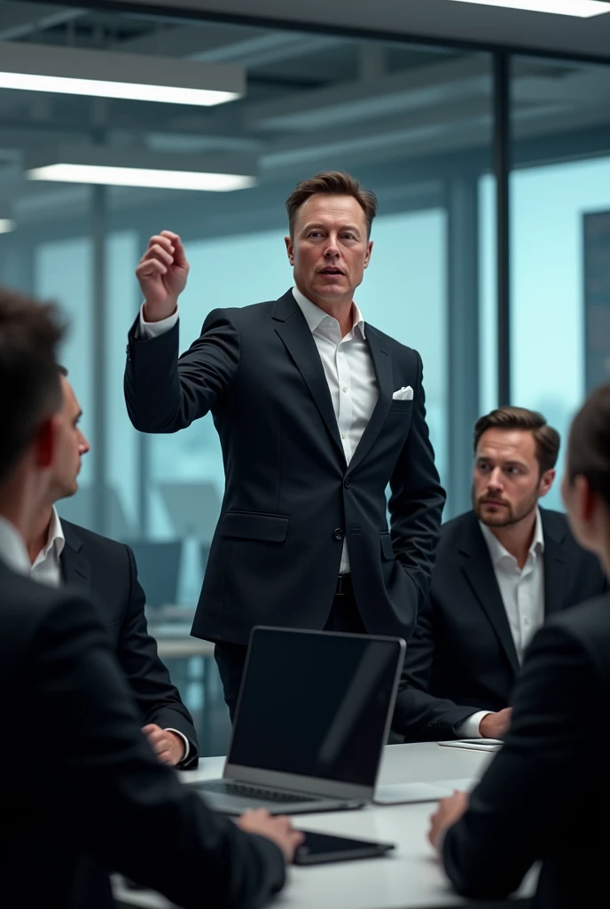 Elon musk donnant des ordres aux employés 