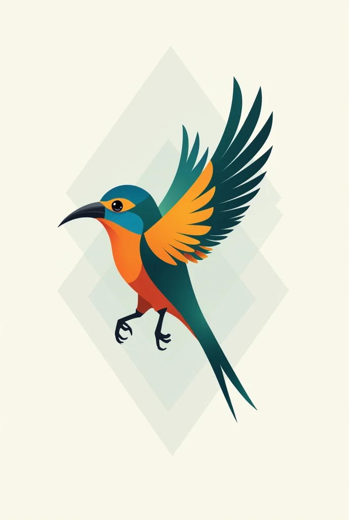 Humanity development logo with tanager bird vector