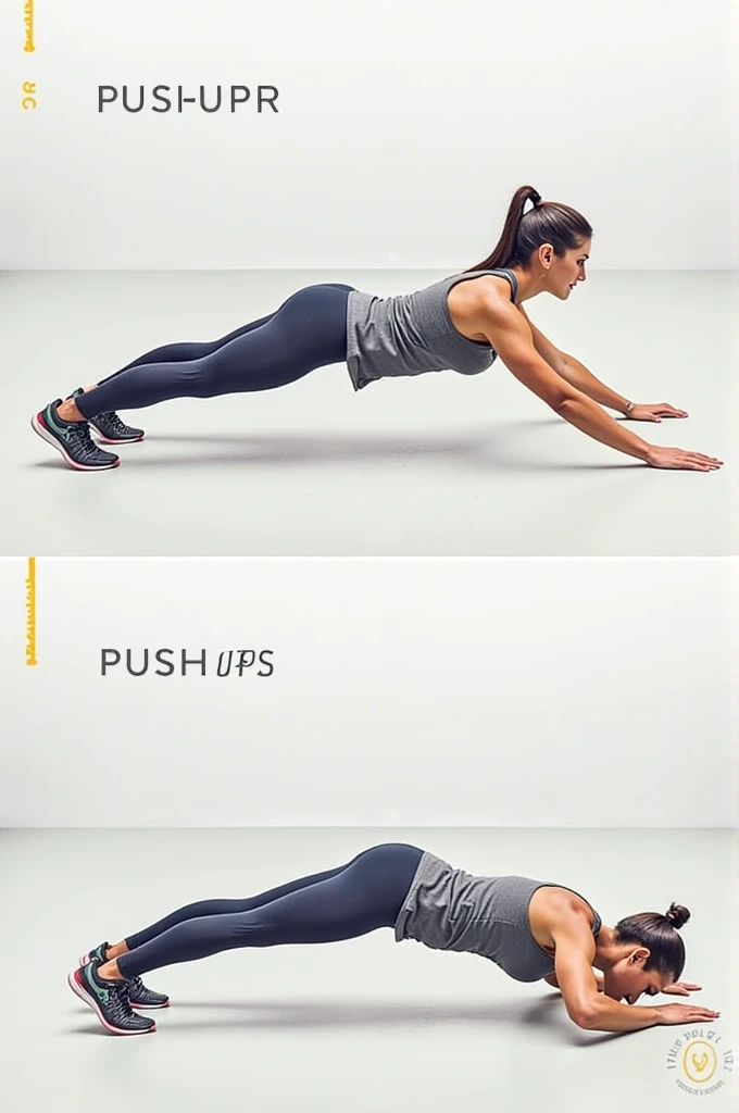 Push-Ups:Start in a plank position with your hands slightly wider than shoulder-width apart.Lower your body until your chest nearly touches the floor, then push back up.Push-ups engage your entire chest, shoulders, and triceps.
