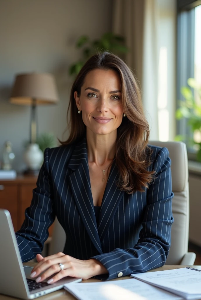 PROFESSIONAL WOMAN IN HER OFFICE IN HER DEICE 2CEM JACKET