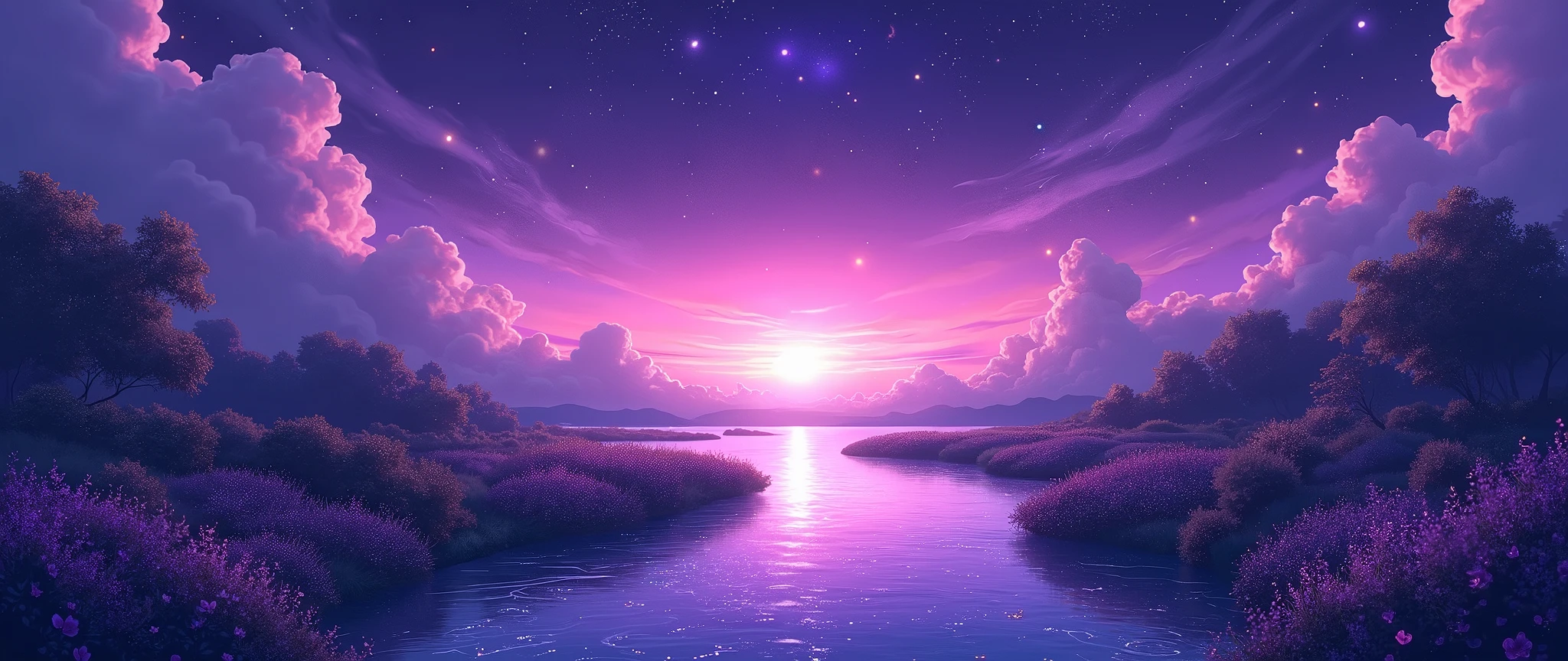 Starry Night Stream Pack anime purple universe