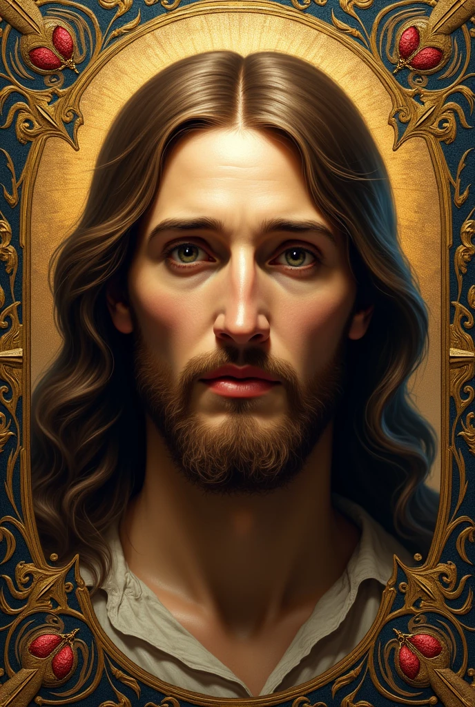 Create image with the face of Jesus format by book 