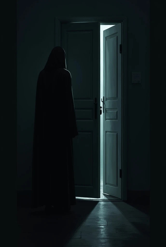 Create image of door closing and death near