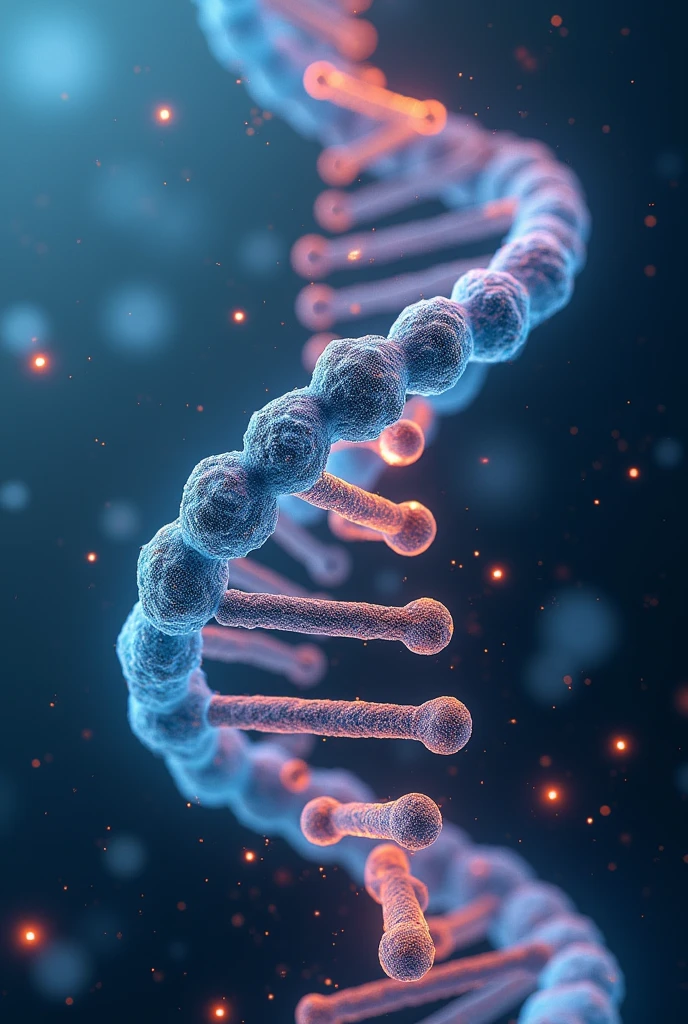 DNA molecule with the phrase each DNA has its own story