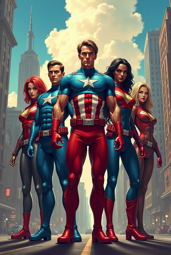 Cast of America Comic