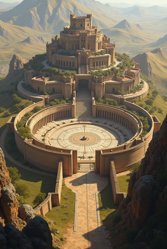 Espiad is the most powerful kingdom, situated on a high plateau surrounded by hills. In the center of the city is the Espiad Coliseum, a huge stone amphitheater where major events are held. The city is surrounded by fortified walls., with radial paths connecting the coliseum with the main gates, the streets are well organized, with districts dedicated to merchants, artisans and nobles. Around Espiad, There are small settlements and farming villages that benefit from the fertile land..