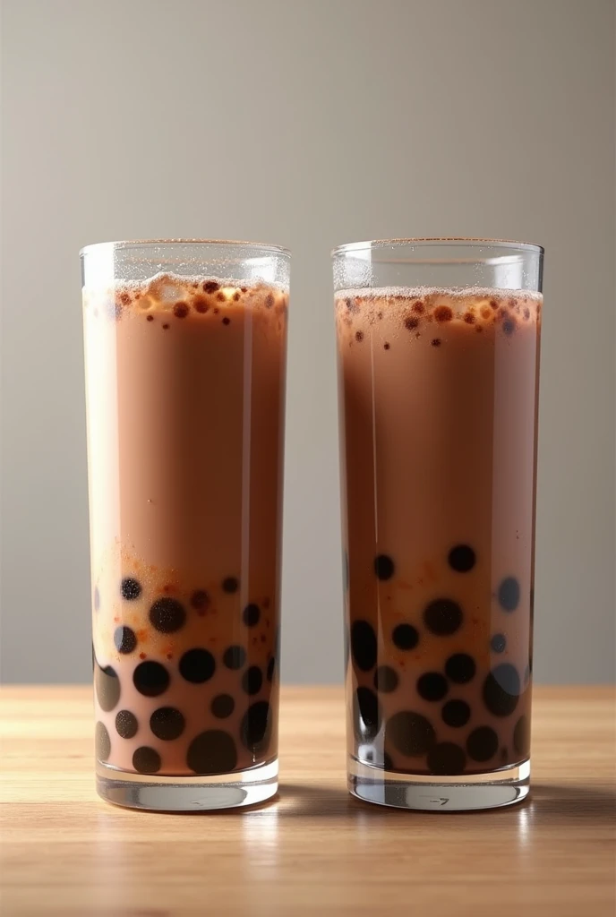 Chocolate Boba teas realistic
