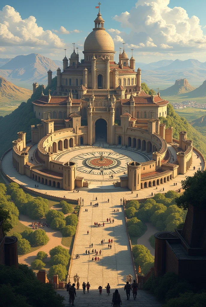 Espiad is the most powerful kingdom, situated on a high plateau surrounded by hills. In the center of the city is the Espiad Coliseum, a huge stone amphitheater where major events are held. The city is surrounded by fortified walls., with radial paths connecting the coliseum with the main gates, the streets are well organized, with districts dedicated to merchants, artisans and nobles. Around Espiad, There are small settlements and farming villages that benefit from the fertile land..