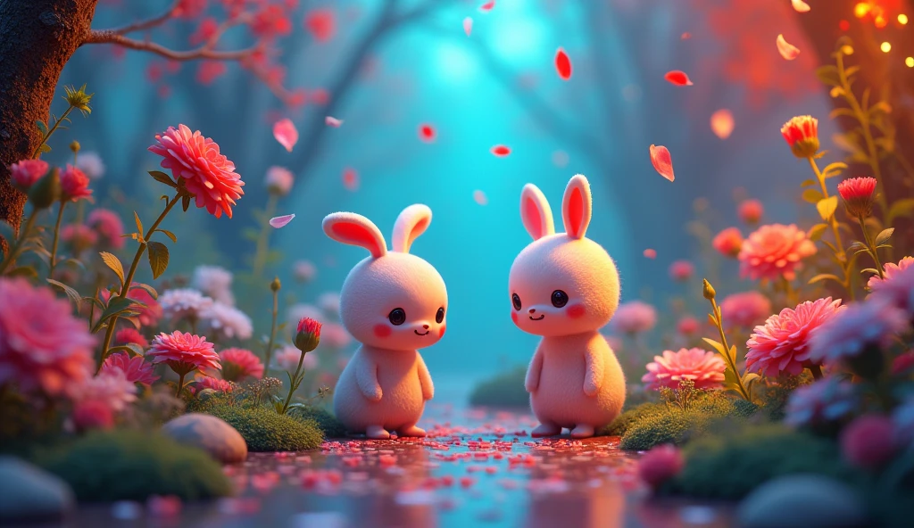 Art lighting, contrast color, photorealistic, detailed, composition, (Pixel art, chibi, flowers, toys)