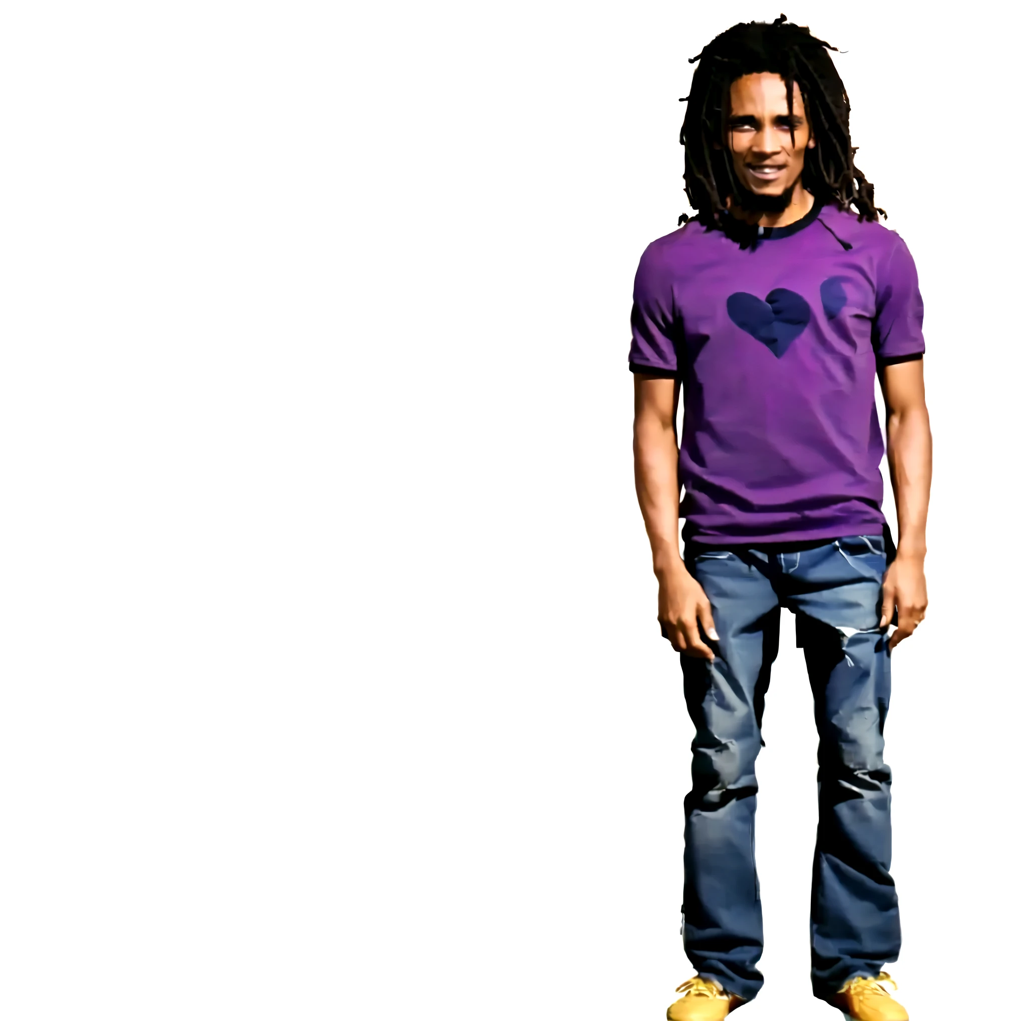 there is bob marley in front of a black background, distant full body shot, distant full body view, full body picture, rotoscoped, full body portrait shot, !!full body portrait!!, zoomed out full body, full body portrait, fullbody portrait, full body render, fully body portrait, full body shot hyperdetailed, smiling, vibing, happy eyes,