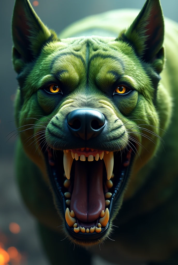 generate pictures of hulk dog's face