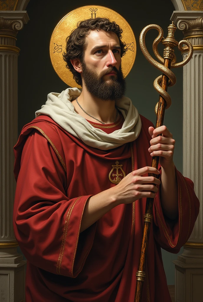 apostle Saint Matthew with the accounting caduceus