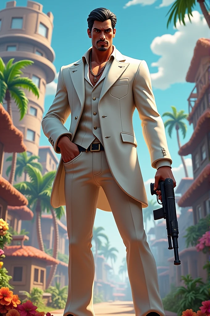 tony montana avec personnage fortnite