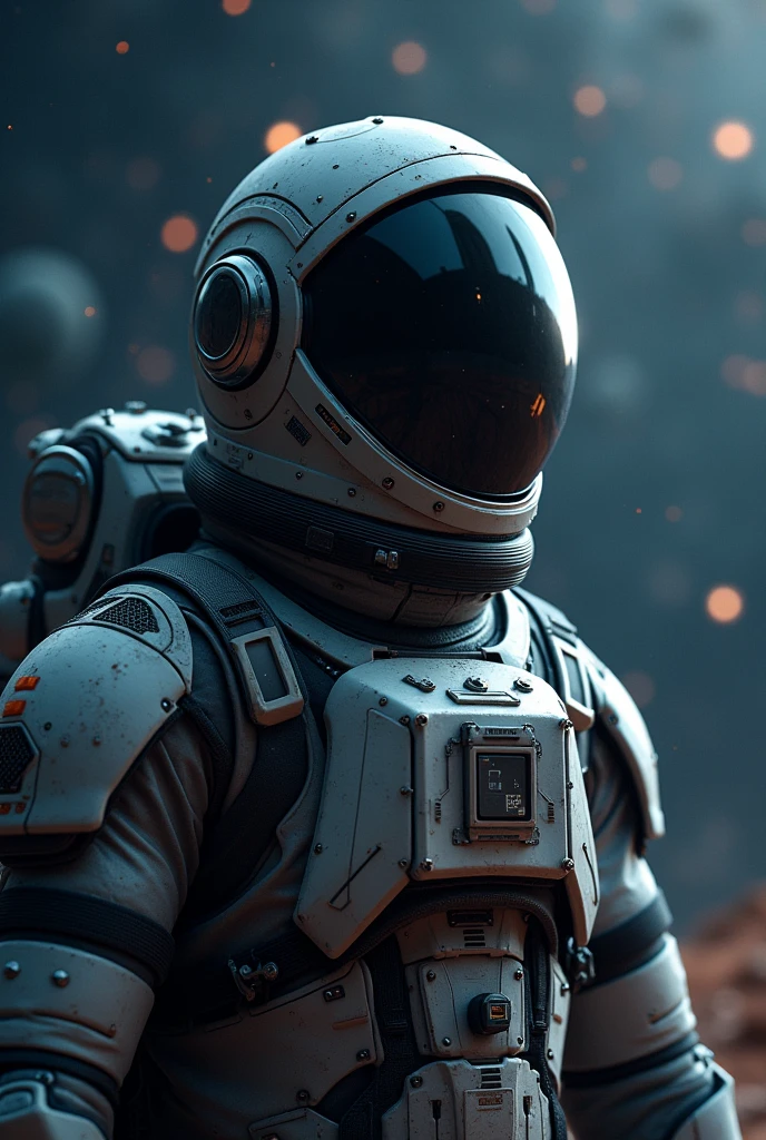 Space traveler in a spacesuit