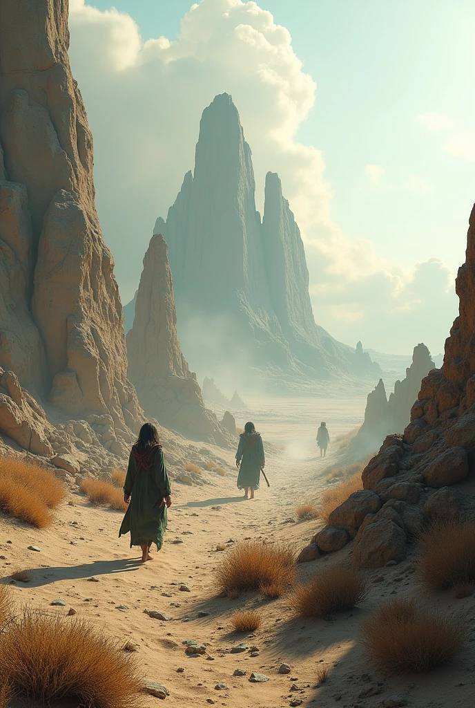 Barren wasteland, rocks and sand, dystopian, ultra high resolution, 8k, 3d