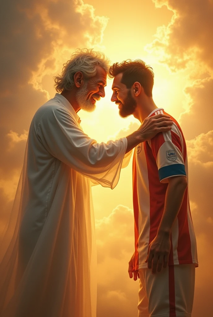Maradona Greeting Messi From Heaven