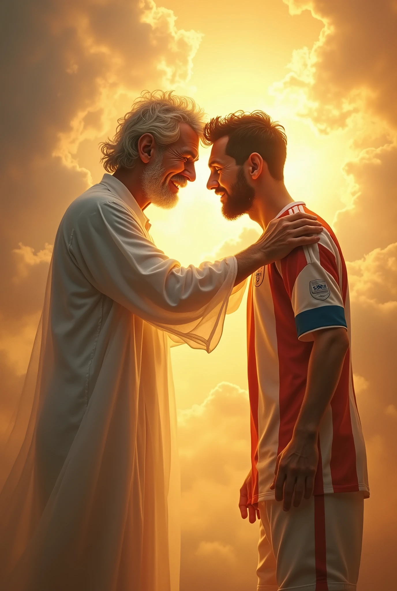 Maradona Greeting Messi From Heaven